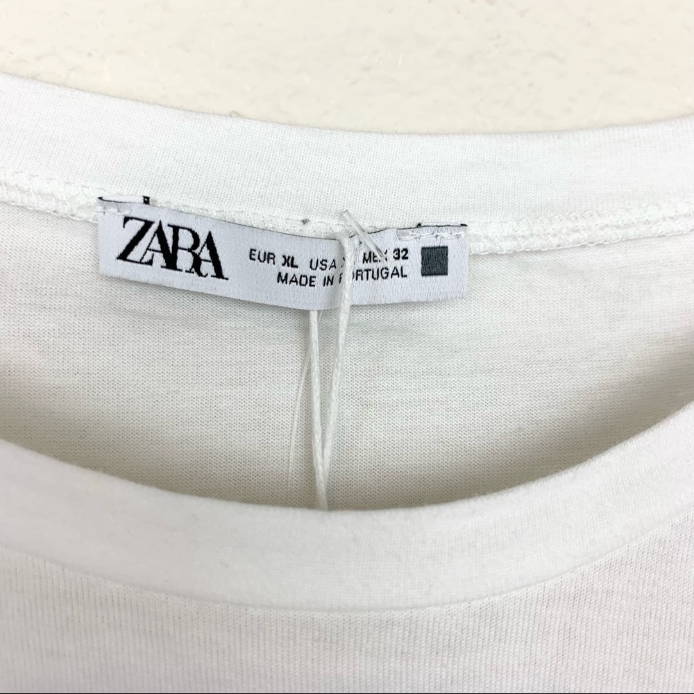 Zara Lovely Summer Mood Graphic Tee Shirt Iridescent Shine Cotton Vacation - Picture 2 of 7